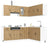 11 Piece Kitchen Cabinet Set Engineered Wood
