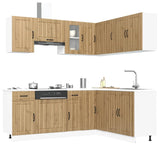 11 Piece Kitchen Cabinet Set Engineered Wood