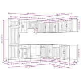 14 Piece Kitchen Cabinet Set Lucca Engineered Wood