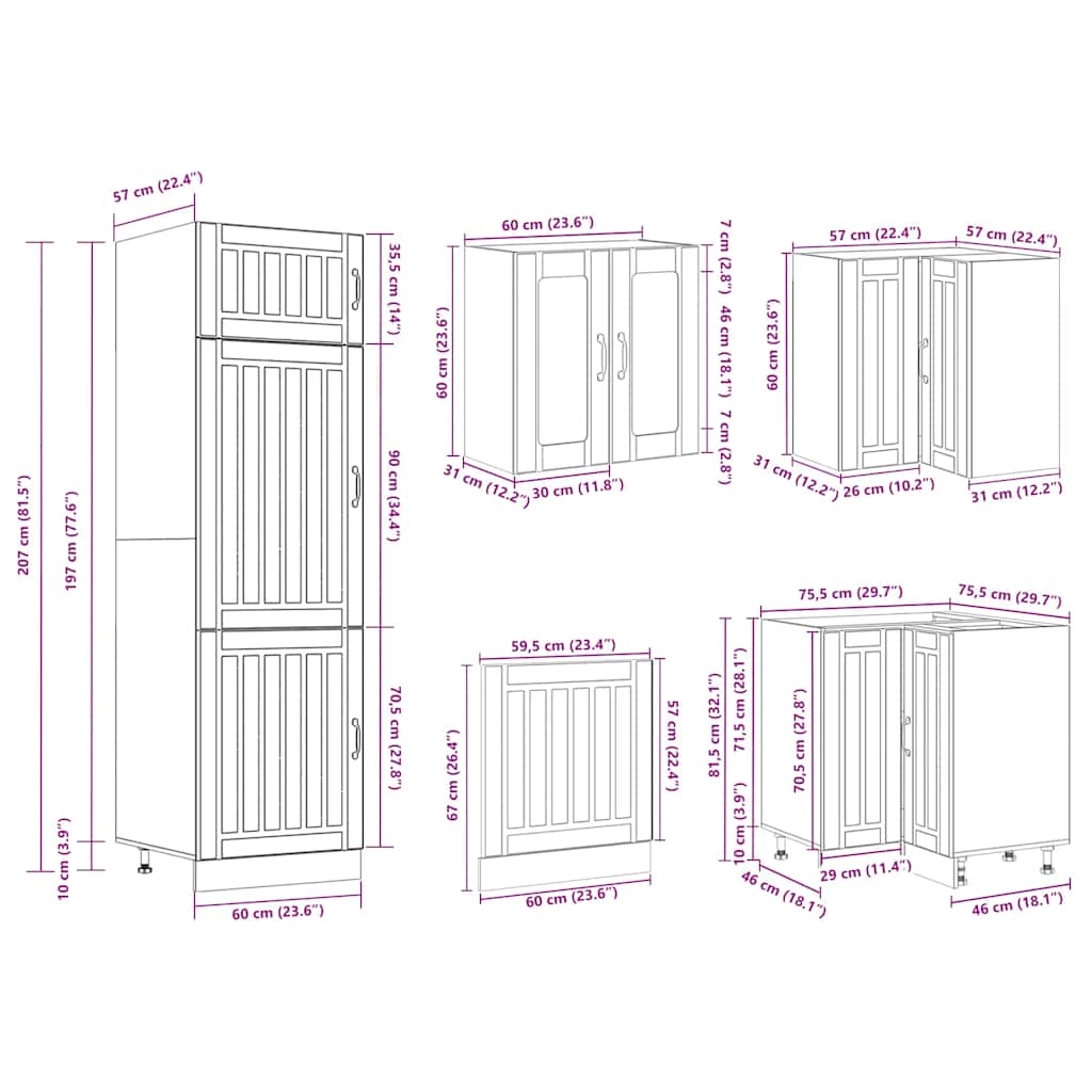 14 Piece Kitchen Cabinet Set Lucca Engineered Wood