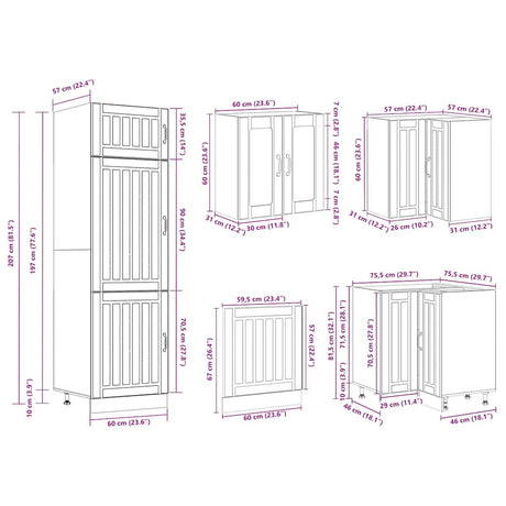 14 Piece Kitchen Cabinet Set Lucca Engineered Wood