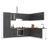 14 Piece Kitchen Cabinet Set Lucca Engineered Wood