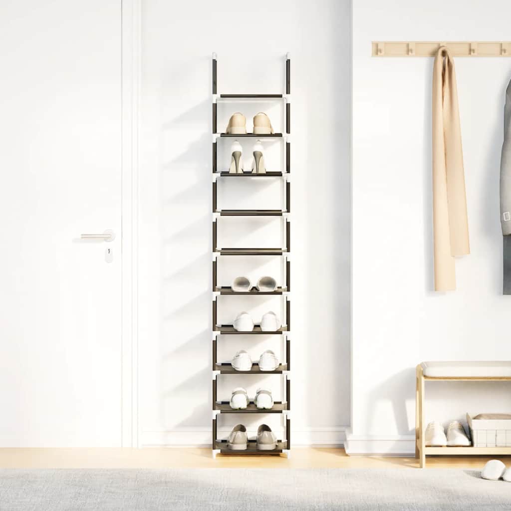 Shoe Rack 10-Tier Black 33X33X174 Cm Non-Woven Fabric