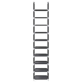 Shoe Rack 10-Tier Black 33X33X174 Cm Non-Woven Fabric