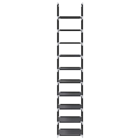 Shoe Rack 10-Tier Black 33X33X174 Cm Non-Woven Fabric