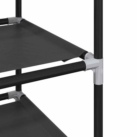 Shoe Rack 10-Tier Black 33X33X174 Cm Non-Woven Fabric