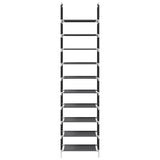 Shoe Rack 10-Tier Black Non-Woven Fabric
