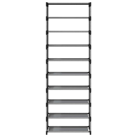 Shoe Rack 10-Tier Grey 54X28X Non-Woven Fabric