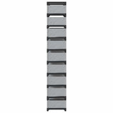Shoe Rack 10-Tier Grey 54X28X Non-Woven Fabric