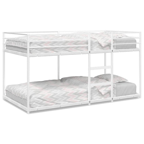 Bunk Bed Without Mattress White Steel