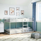 Bunk Bed Without Mattress White Steel