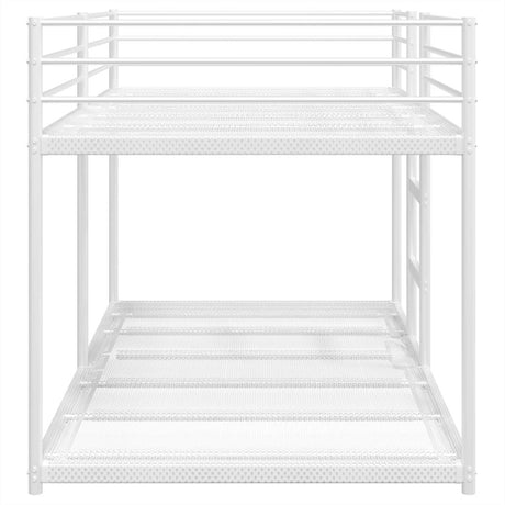 Bunk Bed Without Mattress White Steel