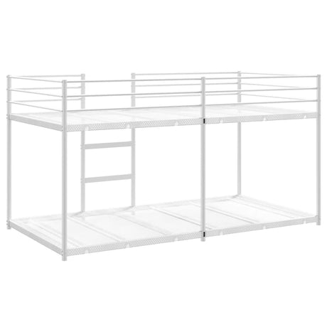 Bunk Bed Without Mattress White Steel