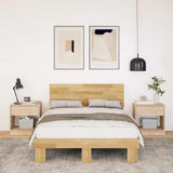 Bed Frame With Headboard Without Mattress Solid Wood Oak