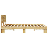 Bed Frame With Headboard Without Mattress Solid Wood Oak