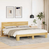 Bed Frame With Headboard Without Mattress Solid Wood Oak