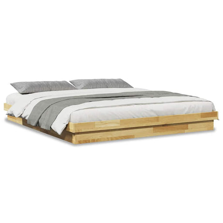 Bed Frame Without Mattress Super King Solid Wood Oak