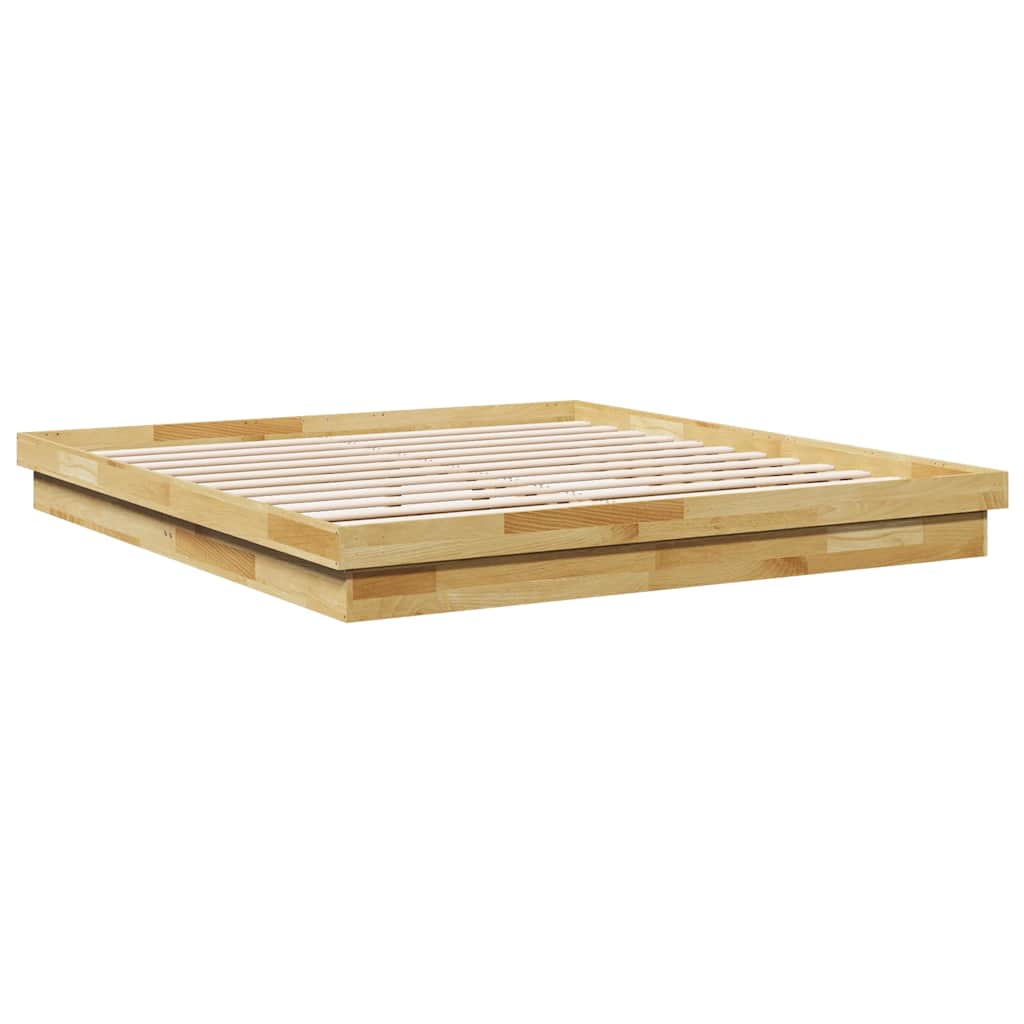 Bed Frame Without Mattress Super King Solid Wood Oak