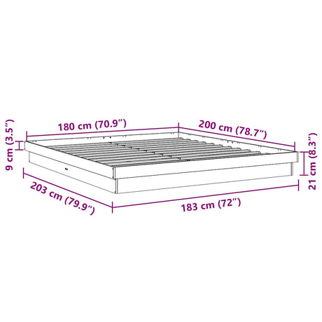 Bed Frame Without Mattress Super King Solid Wood Oak