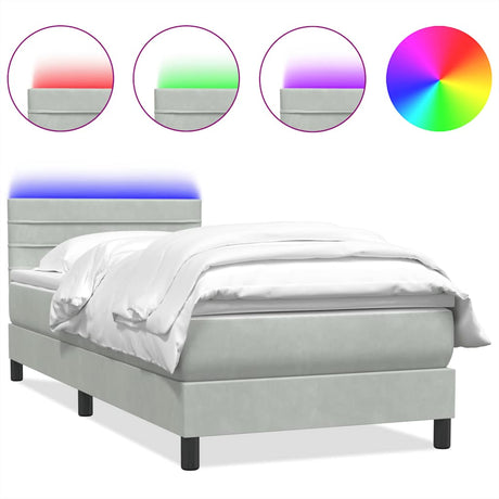 Box Spring Bed With Mattress Velvet