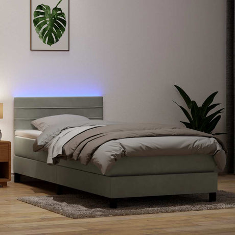 Box Spring Bed With Mattress Velvet