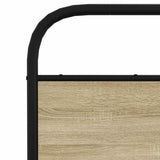 Metal Bed Frame without Mattress Sonoma Oak 140x200 cm