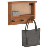 Wall-Mounted Coat Rack Sandnes 45X12X35 Cm Solid Wood Pine