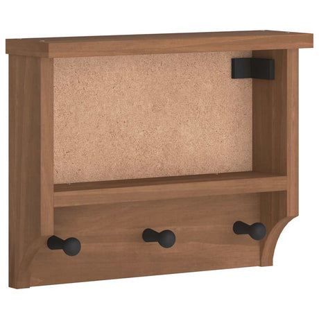Wall-Mounted Coat Rack Sandnes 45X12X35 Cm Solid Wood Pine
