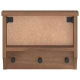 Wall-Mounted Coat Rack Sandnes 45X12X35 Cm Solid Wood Pine