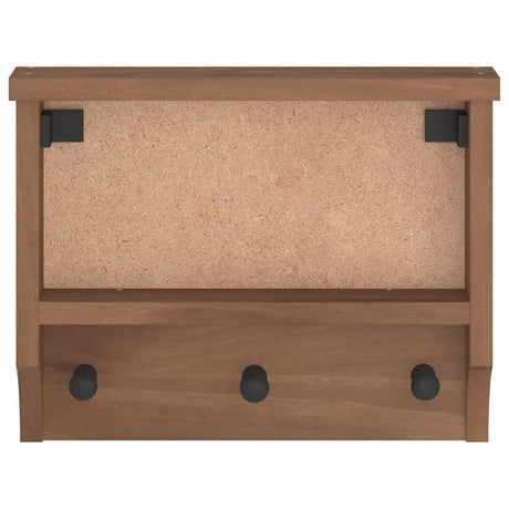 Wall-Mounted Coat Rack Sandnes 45X12X35 Cm Solid Wood Pine