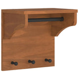 Wall-Mounted Coat Rack Sandnes 43X30X42 Cm Solid Wood Pine
