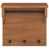 Wall-Mounted Coat Rack Sandnes 43X30X42 Cm Solid Wood Pine