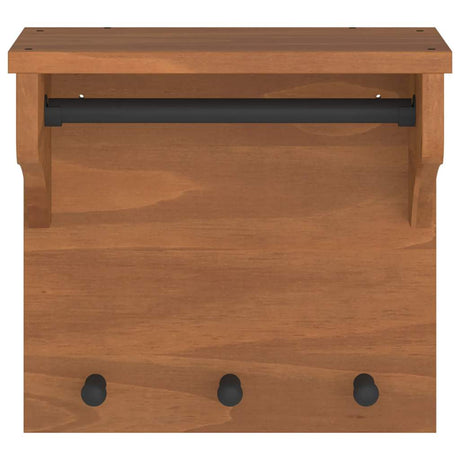 Wall-Mounted Coat Rack Sandnes 43X30X42 Cm Solid Wood Pine