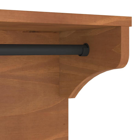 Wall-Mounted Coat Rack Sandnes 43X30X42 Cm Solid Wood Pine
