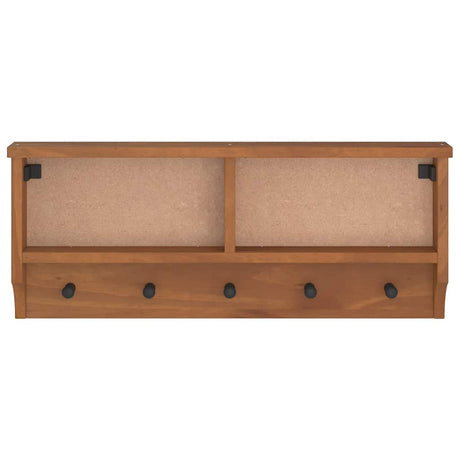 Wall-Mounted Coat Rack Sandnes 87X12X35 Cm Solid Wood Pine