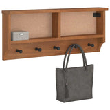 Wall-Mounted Coat Rack Sandnes 87X12X35 Cm Solid Wood Pine