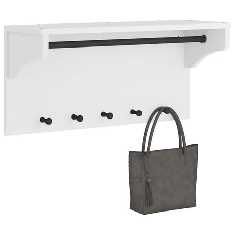 Wall-Mounted Coat Rack Sandnes 87X30X42 Cm Solid Wood Pine