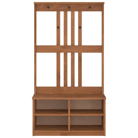 Hall Tree Sandens 87X40X159.5 Cm Solid Wood Pine