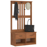Hall Tree Sandens 87X40X159.5Cm Solid Wood Pine