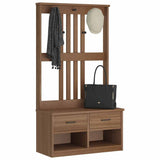 Hall Tree Sandens 87X40X159.5Cm Solid Wood Pine