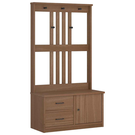 Hall Tree Sandens 87X40X159.5Cm Solid Wood Pine