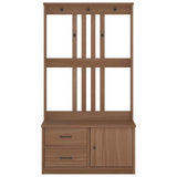 Hall Tree Sandens 87X40X159.5Cm Solid Wood Pine