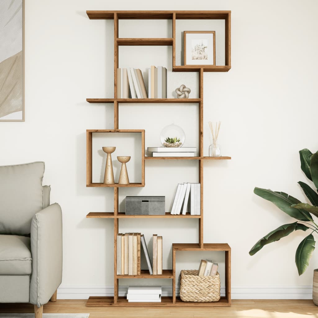 Room Divider Bookcase 92X29X Engineered Wood