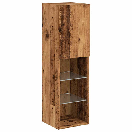 Tv Cabinets With Led Lights 2 Pcs 30.5X30X Old Wood
