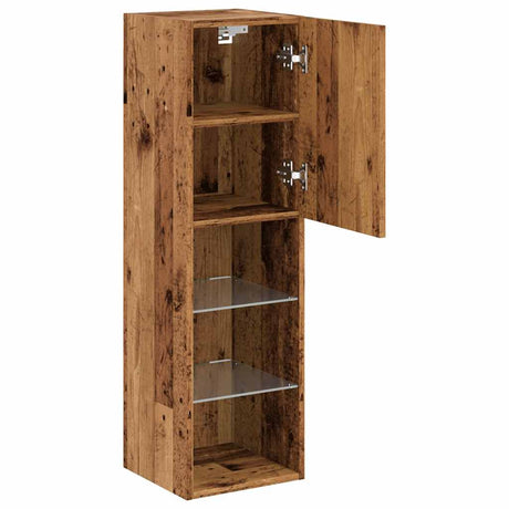Tv Cabinets With Led Lights 2 Pcs 30.5X30X Old Wood