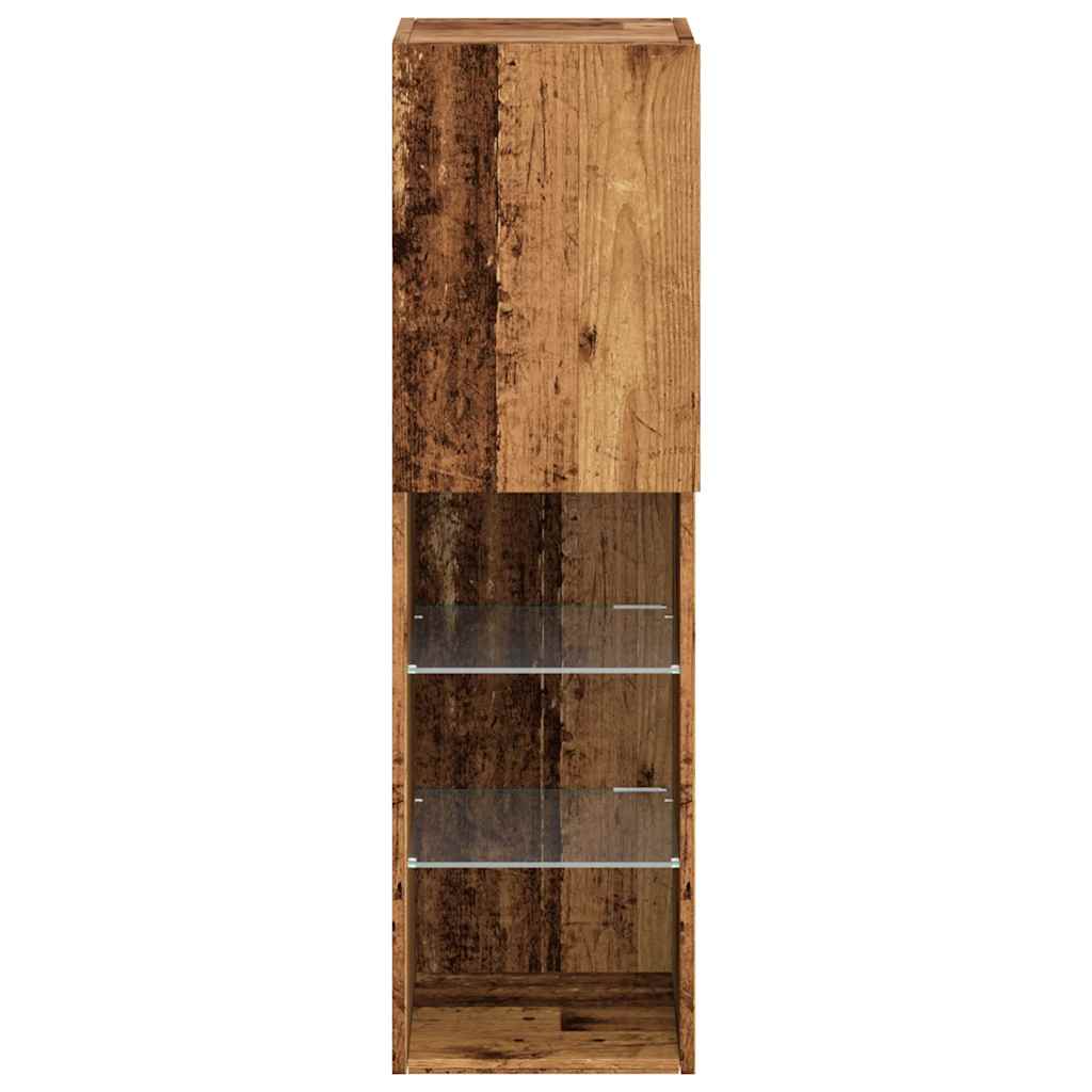 Tv Cabinets With Led Lights 2 Pcs 30.5X30X Old Wood