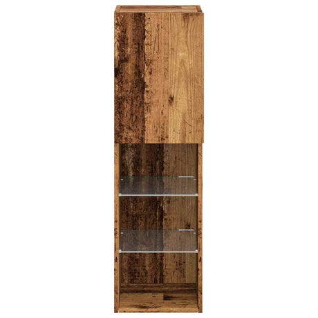 Tv Cabinets With Led Lights 2 Pcs 30.5X30X Old Wood