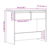Console Table Artisan Oak 89x41x76.5 cm Engineered Wood