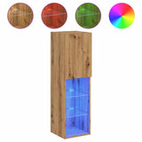Tv Cabinet With Led Lights Artisian Oak 30.5X30X Artisan Oak