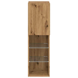 Tv Cabinet With Led Lights Artisian Oak 30.5X30X Artisan Oak